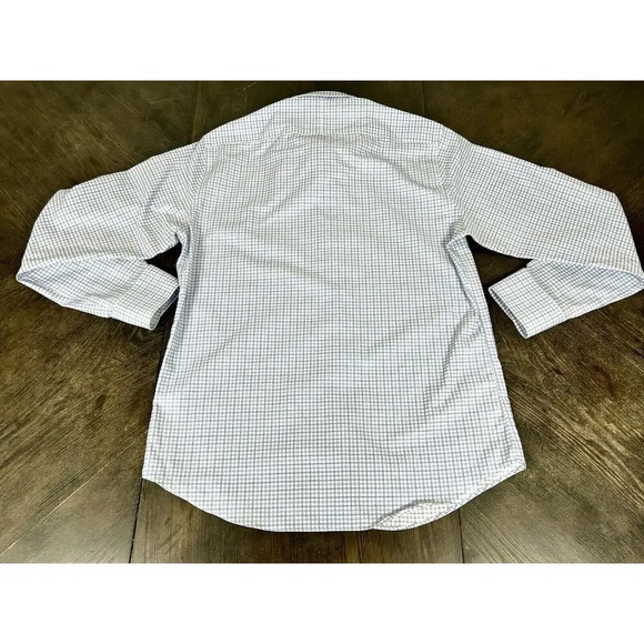 Twillory Dress Shirt Men's Size 16 34/35 Tailored Fit Safe Cotton Non Iron Blue - Picture 9 of 9